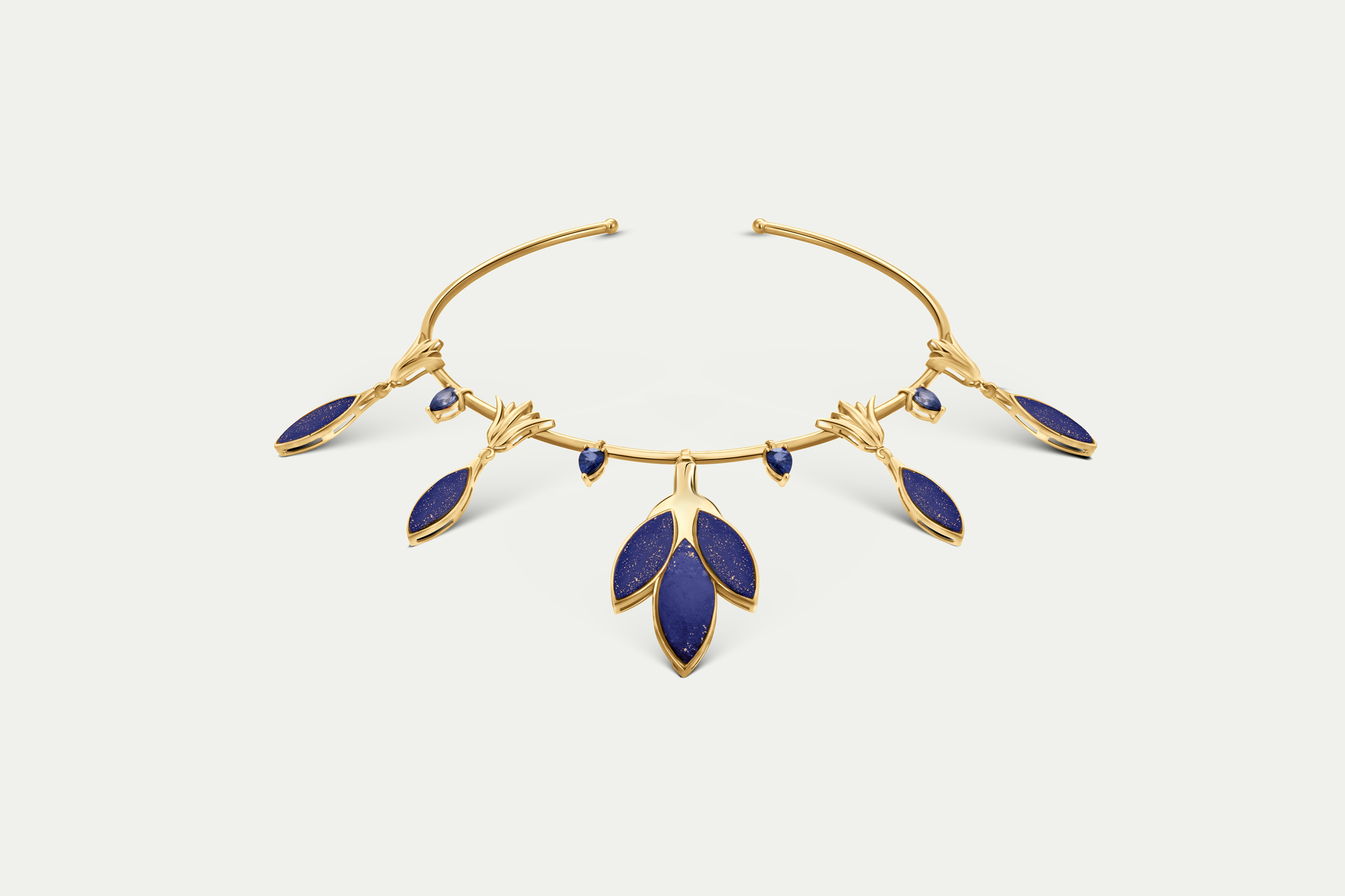 Nile Lotus Gold Necklace