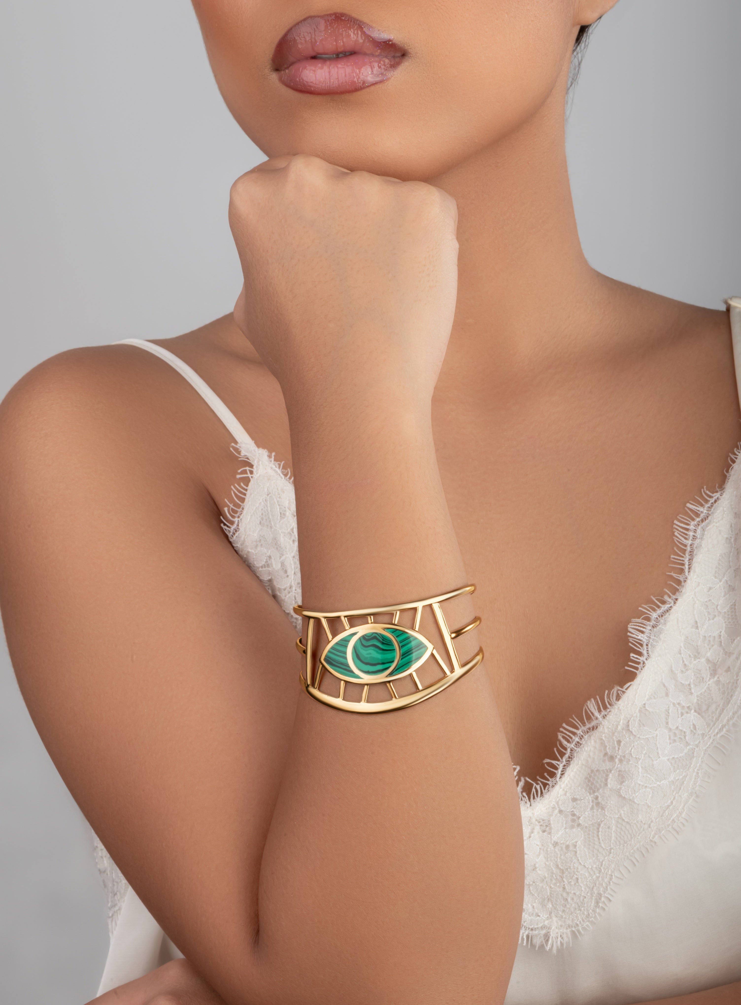 Eye of Horus Gold Bangle