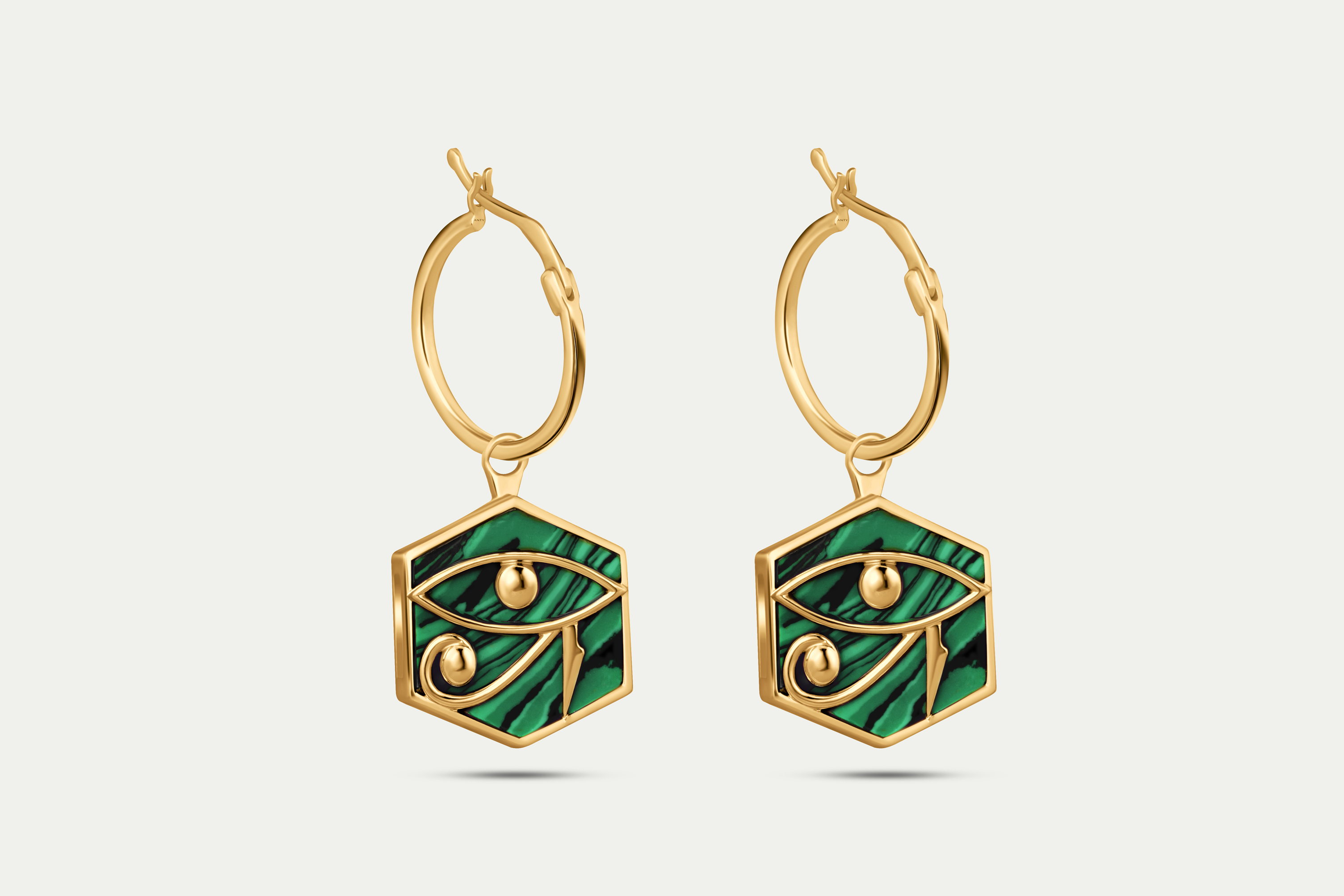 Eye of Horus Gold Earrings