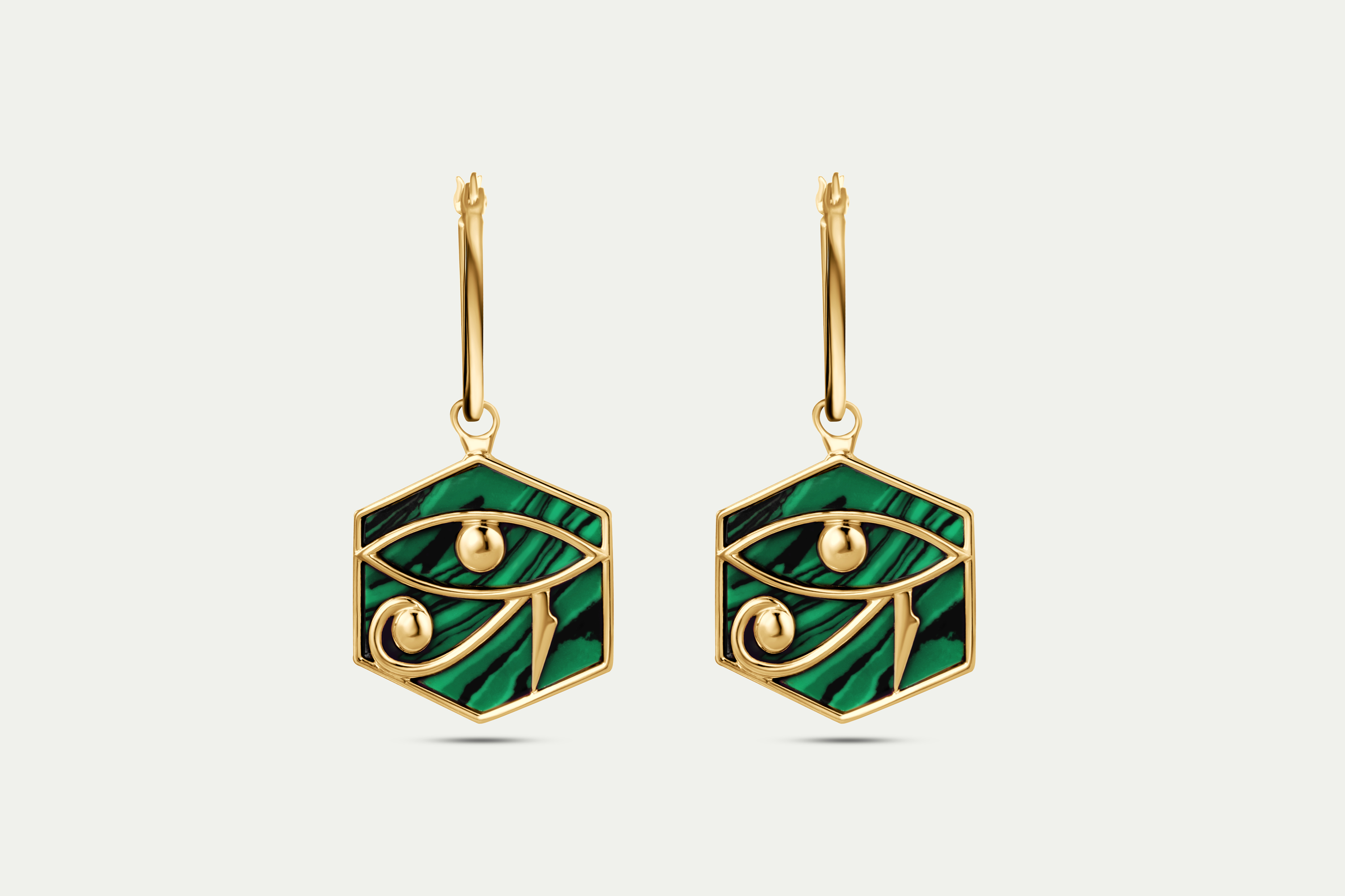 Eye of Horus Gold Earrings