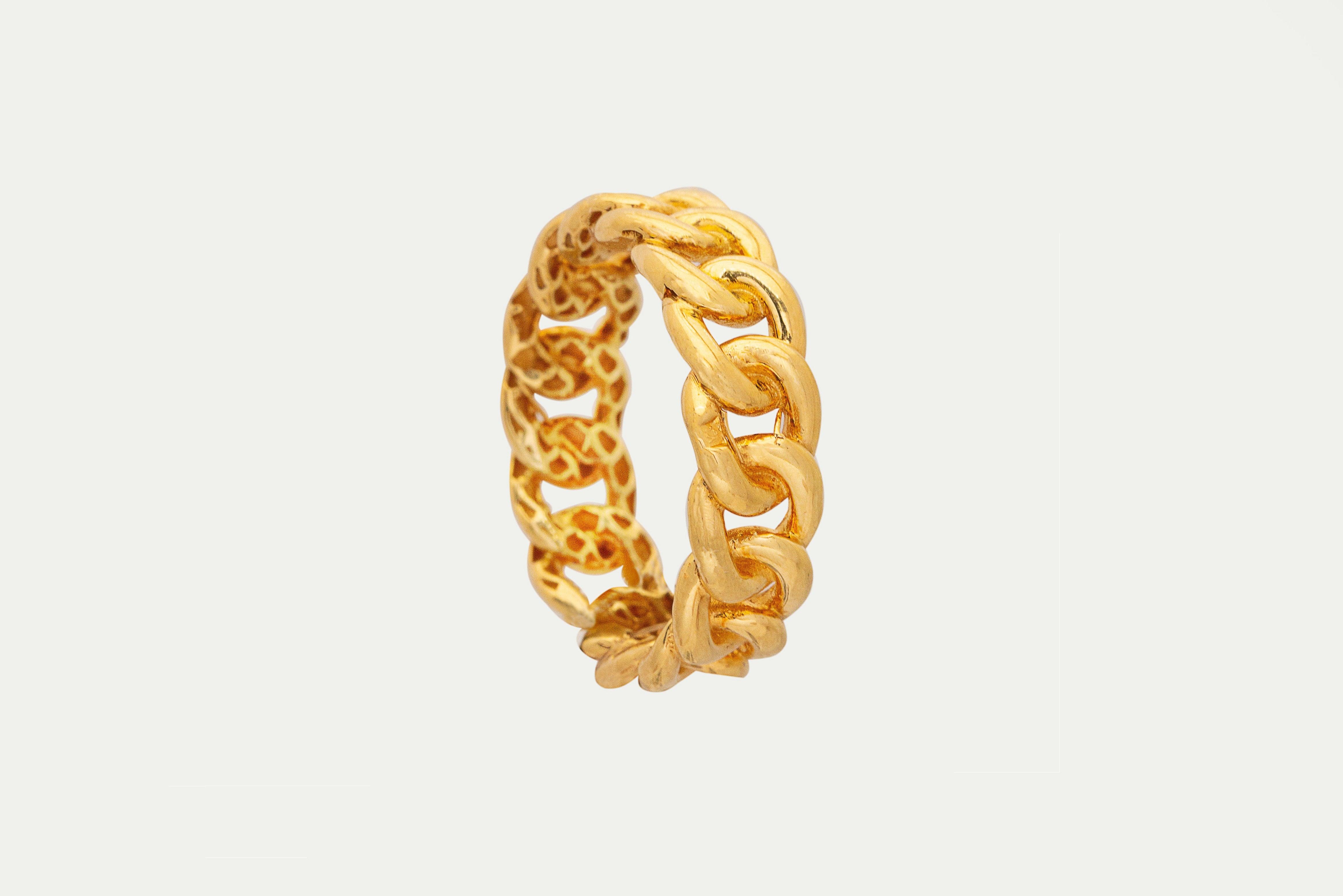 Golden Rings With Chain Yellow Gold Chain Ring | Top Gold Rings Collection 2026 – ANTY