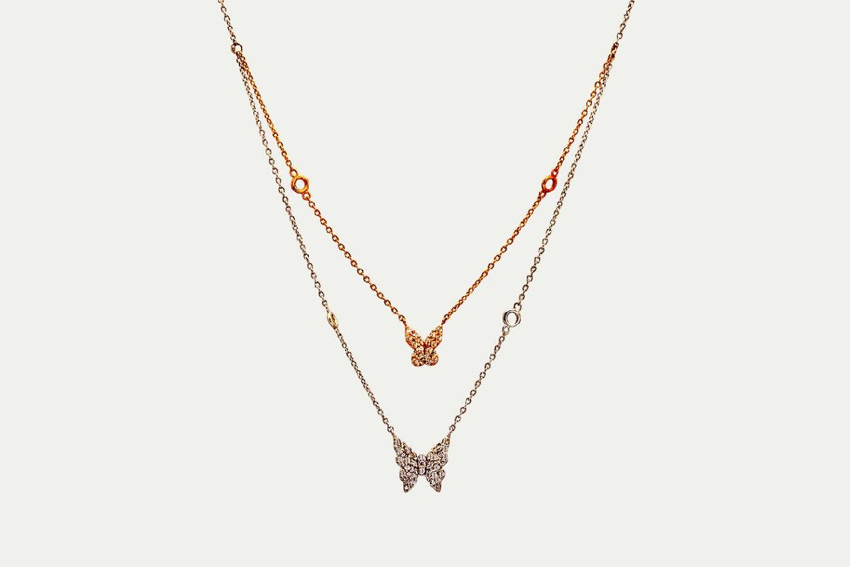 Bicolored Butterfly Necklace - ANTY