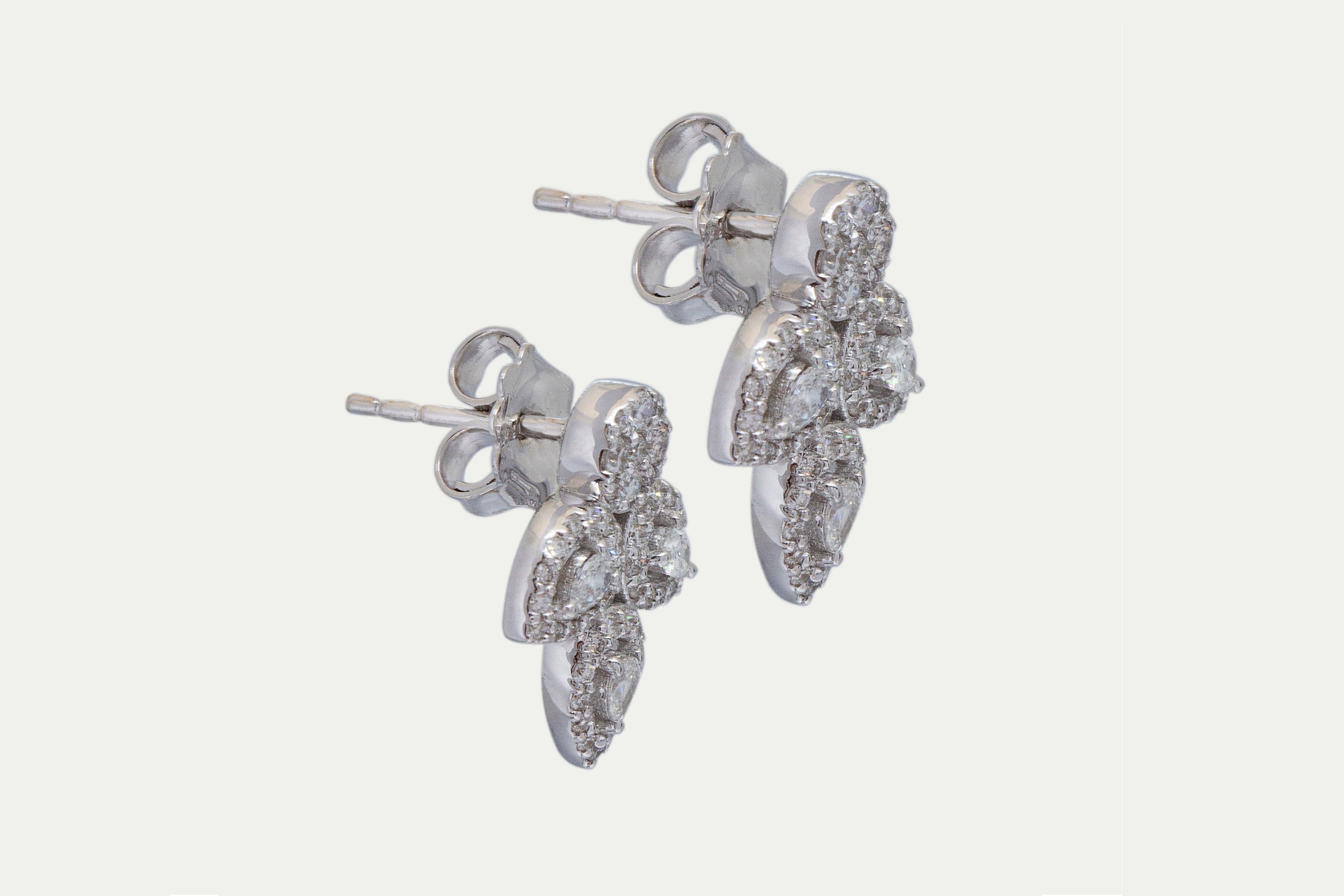 Bridgerton earrings in white gold - Anty