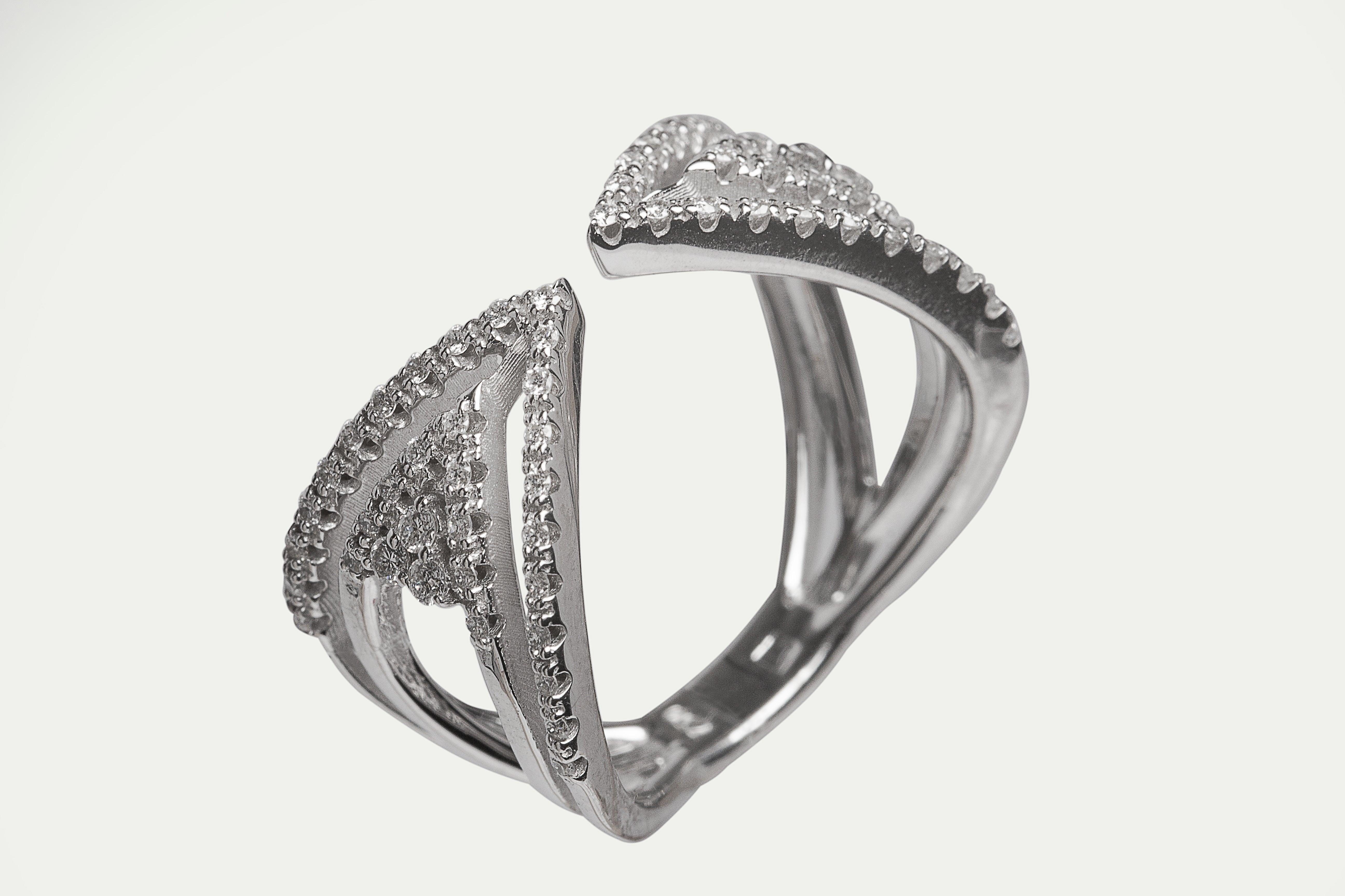 White Gold Pointer diamond ring - Anty