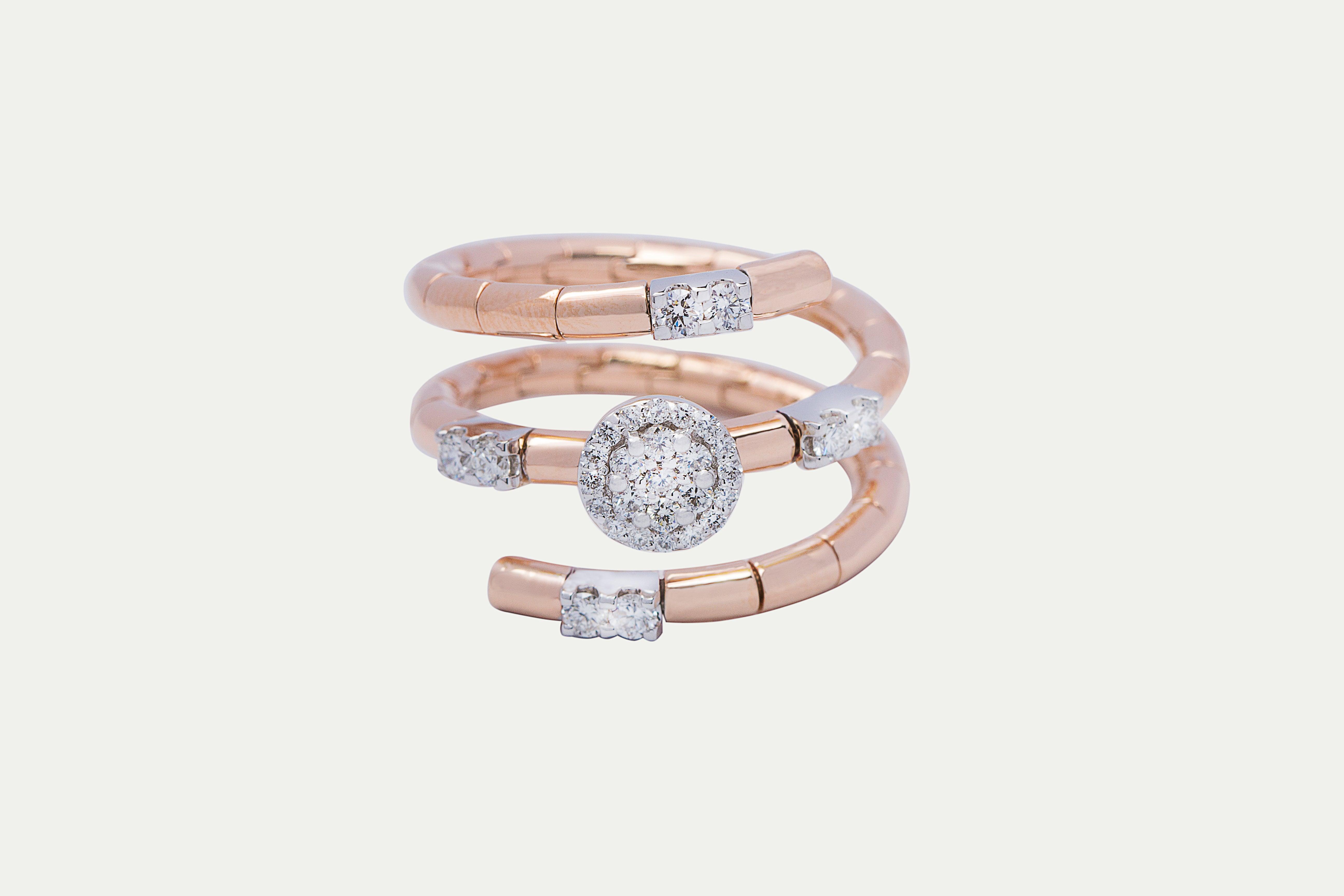 Rosie diamond ring in rose gold - Anty