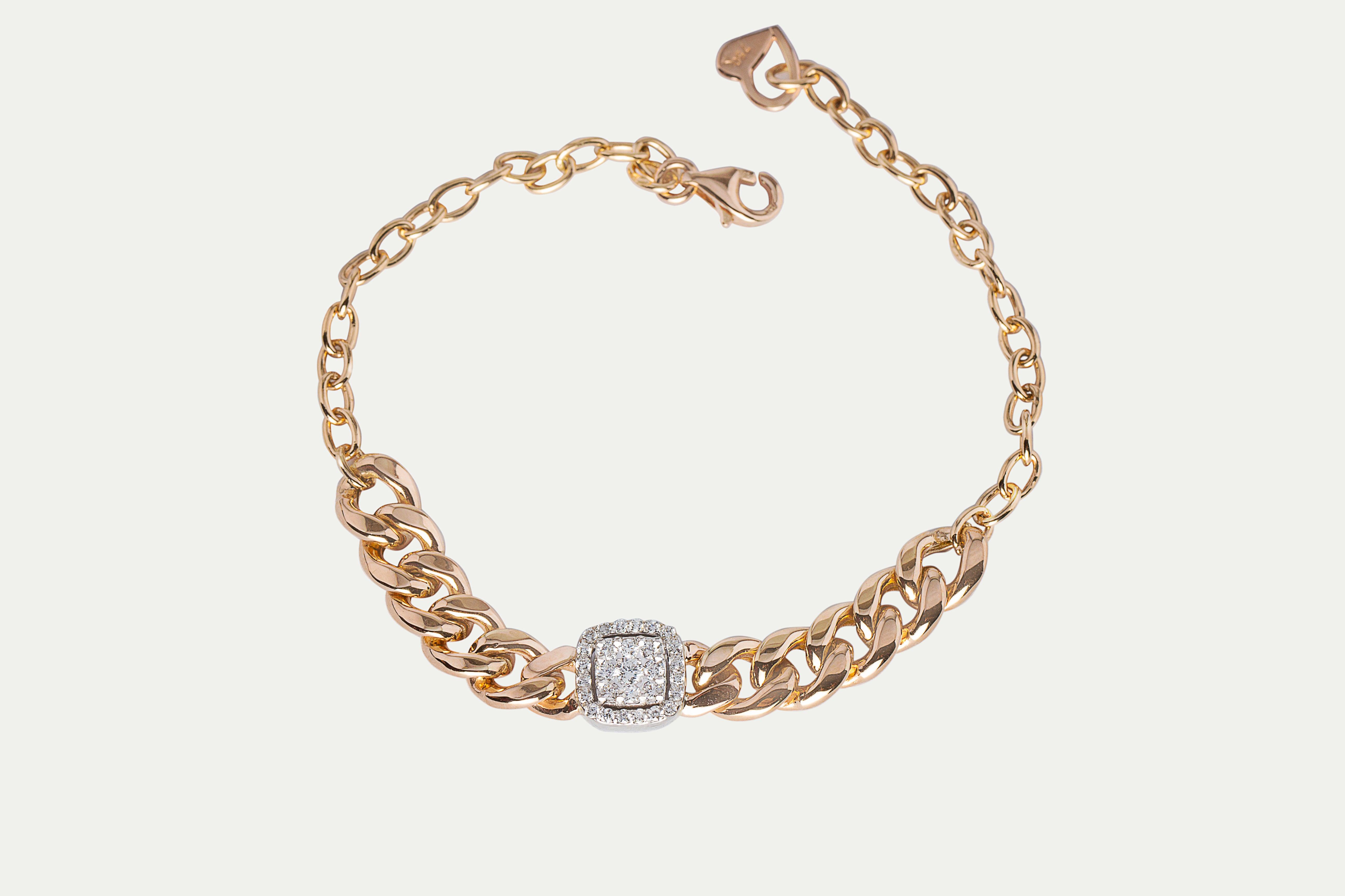Loveset diamond bracelet in rose gold - Anty