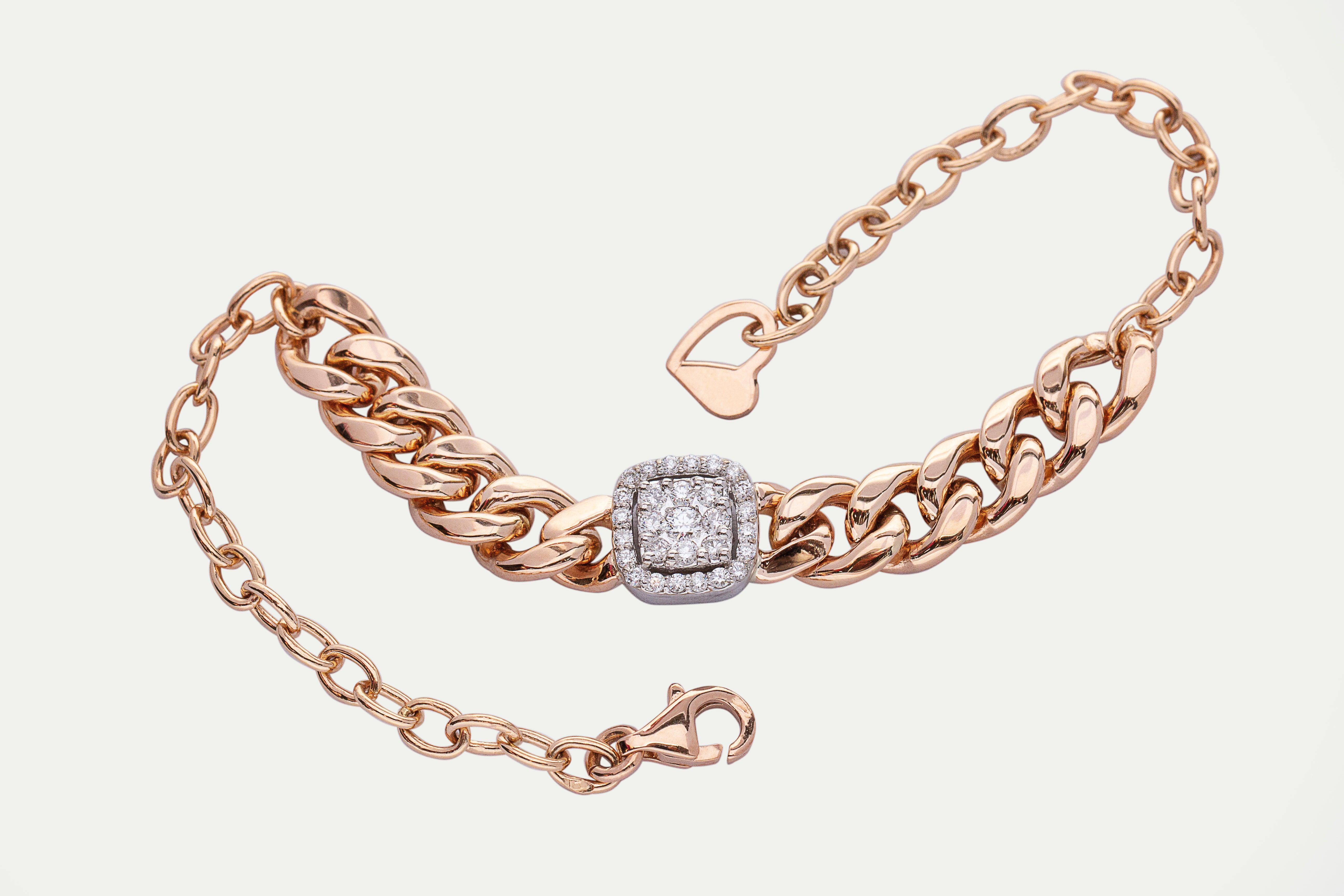 Loveset diamond bracelet in rose gold - Anty