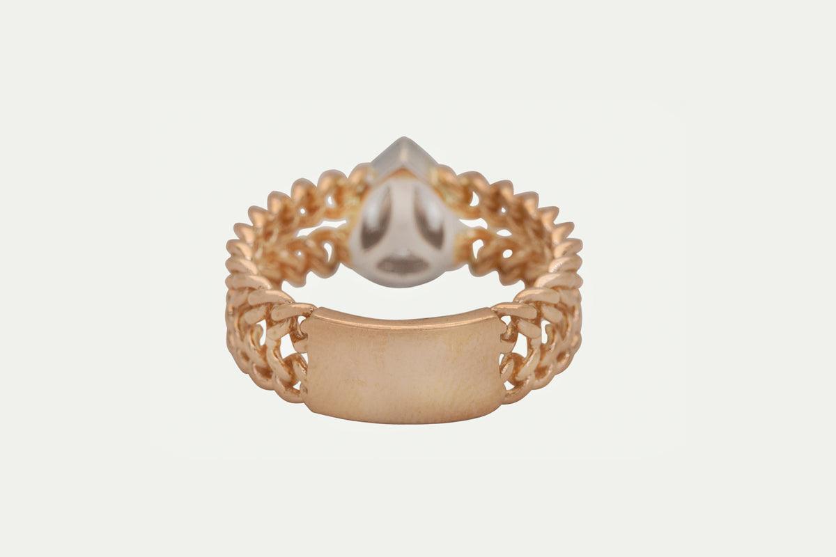 Jade diamond ring in rose gold - Anty