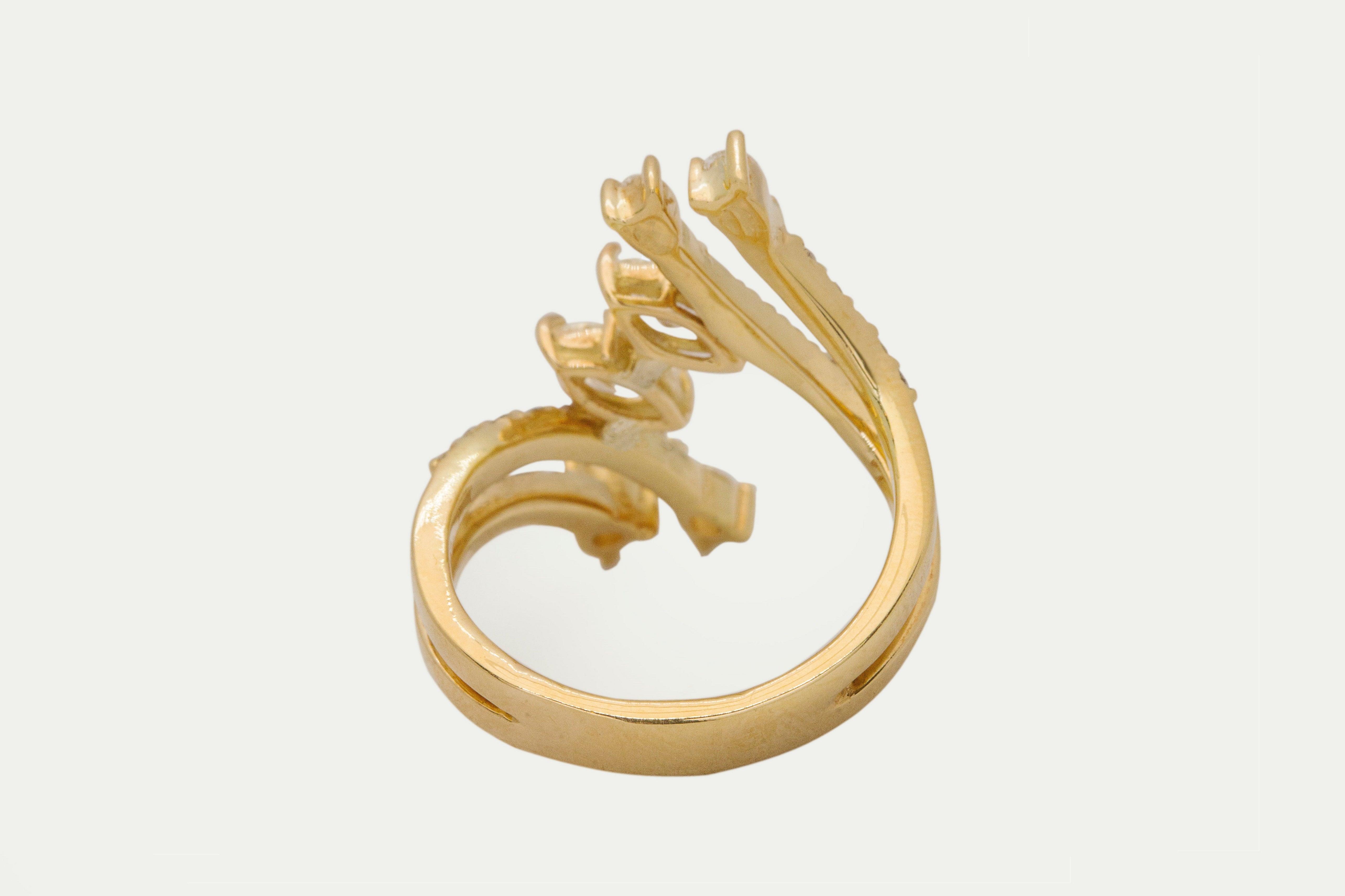 Signia diamond ring in yellow gold - Anty