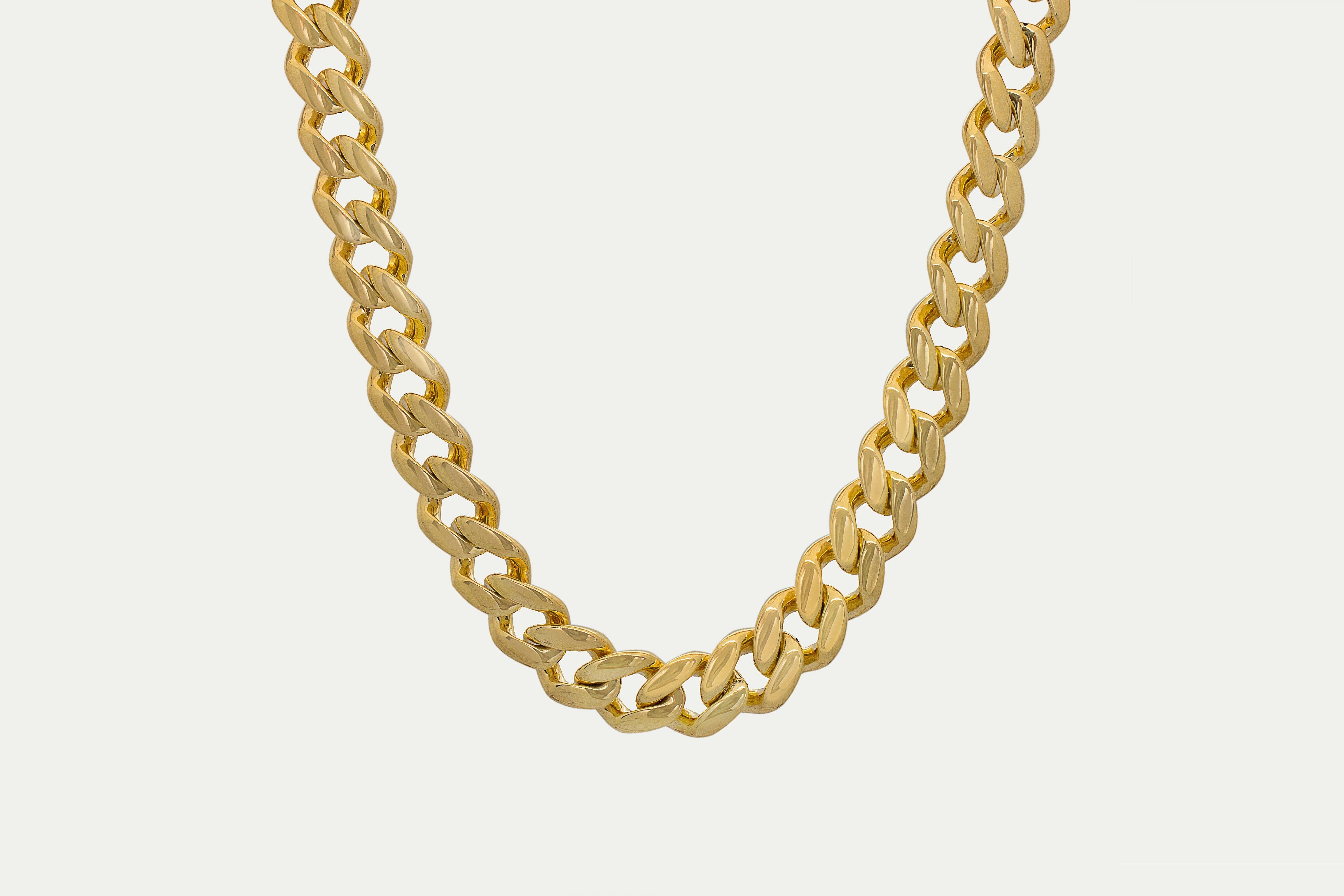 Necklace 18k solid yellow gold, Length 45 cm, Large